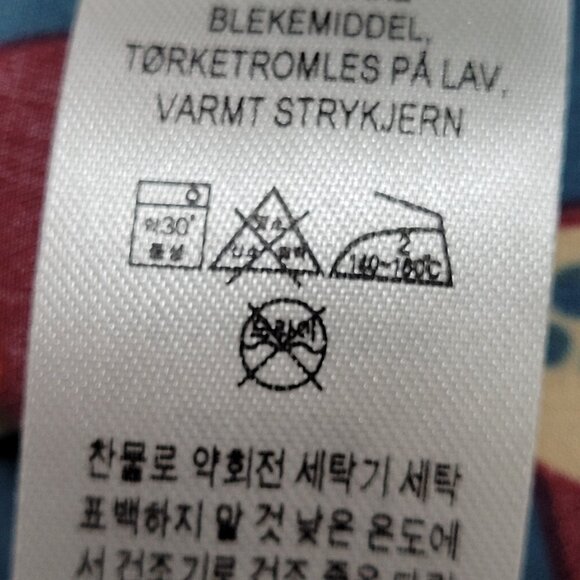 Patagonia Blue Tidal Threads Button Up Short Sleeve Collared Shirt Top Large L - Picture 10 of 12